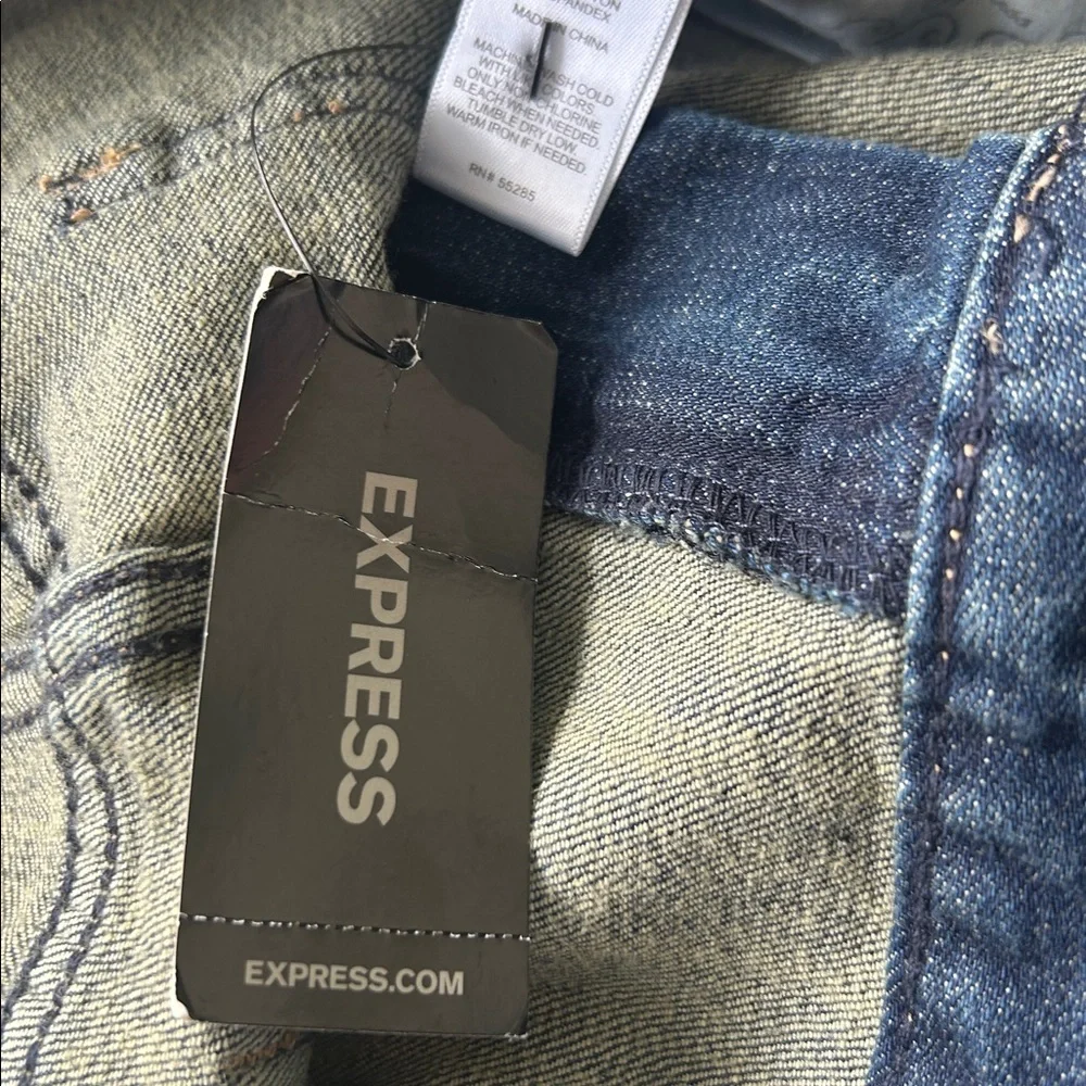 Express Women’s Boot Cut Jeans in Dark Blue Wash